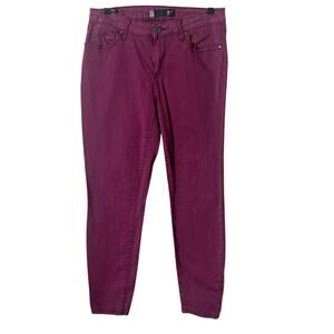 KUT From The Kloth Pants Womens Size 8 Skinny Stretch Purple Denim Mid Rise
